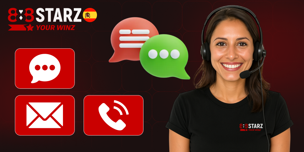 Soporte 888starz en España disponible por varios canales