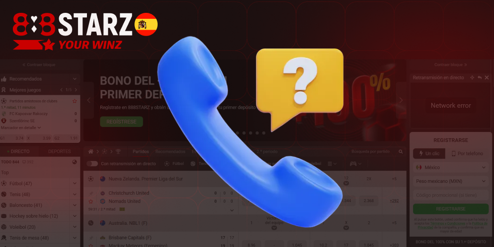 Soporte telefónico local de 888starz para España