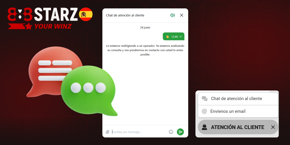 Guías para usar el chat de soporte 888starz correctamente