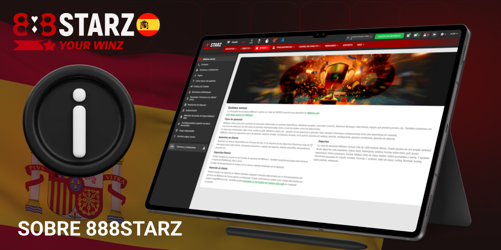Información general sobre 888starz y su presencia en España
