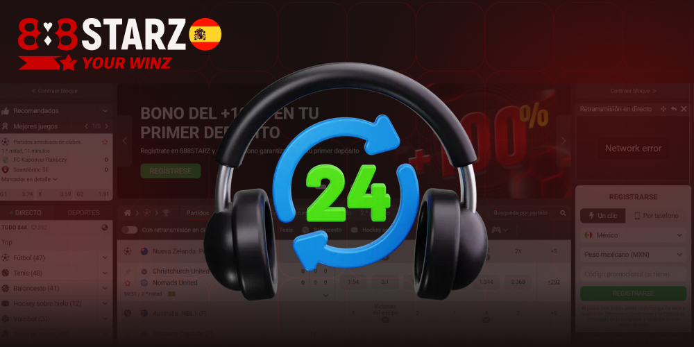 Tiempos medios de respuesta de soporte 888starz