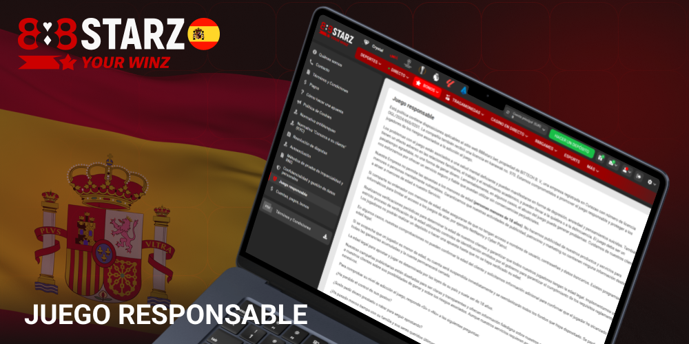 Juego responsable y seguro en 888starz España con herramientas de control