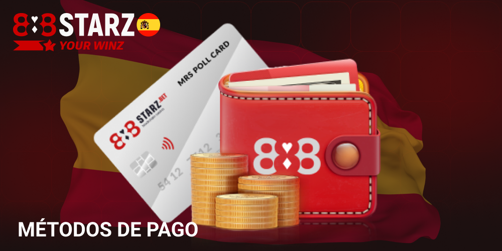 Formas de pago disponibles en 888starz España