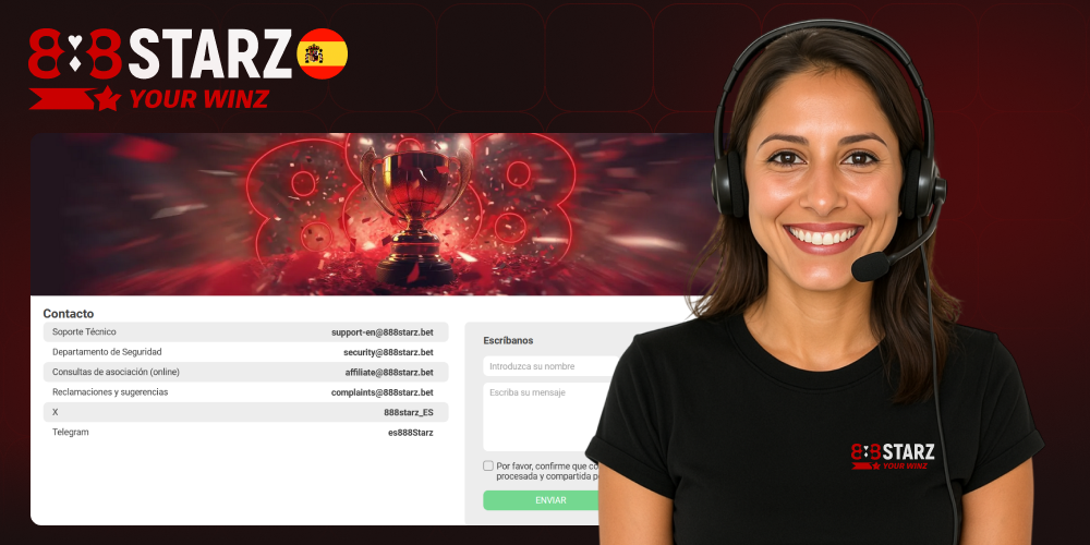 Métodos alternativos para contactar con 888starz