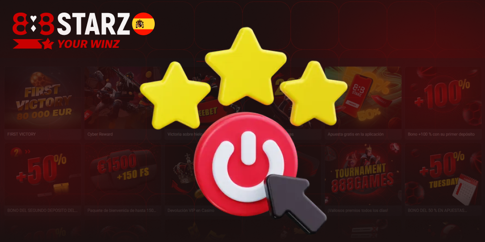 Breves instrucciones sobre cómo activar un bono en 888starz Casino en España