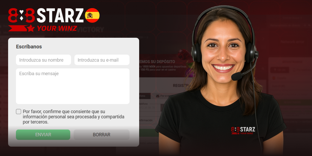 Soporte técnico de 888starz durante el proceso de registro