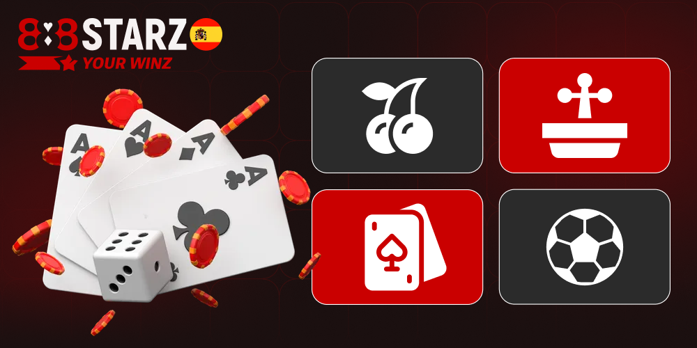 Juegos disponibles en la aplicación 888starz